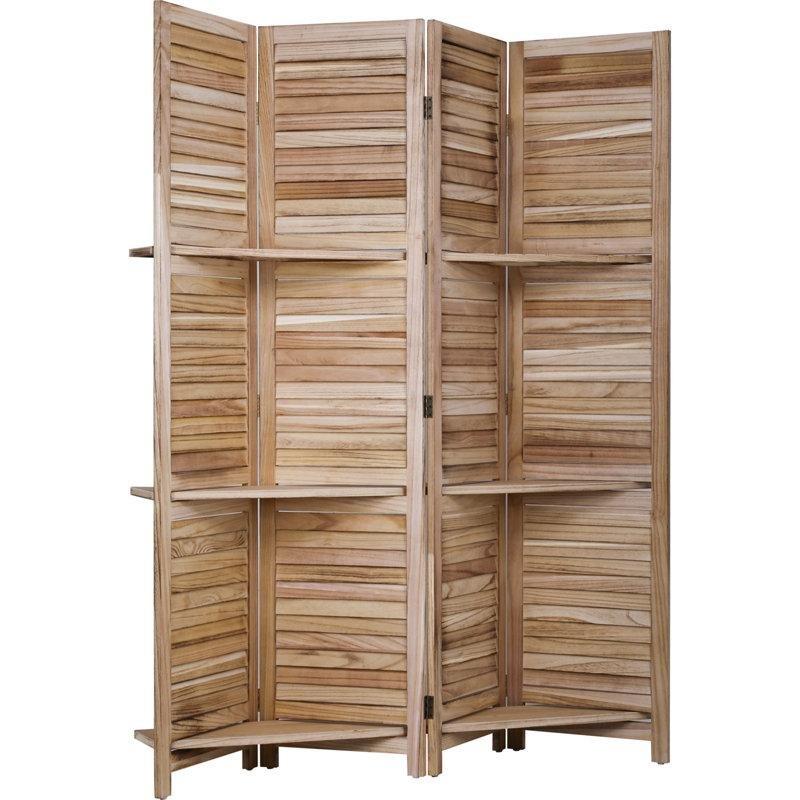 Doğal MDF Katlanır 4 Panelli Paravan - 176x176 cm - 321010