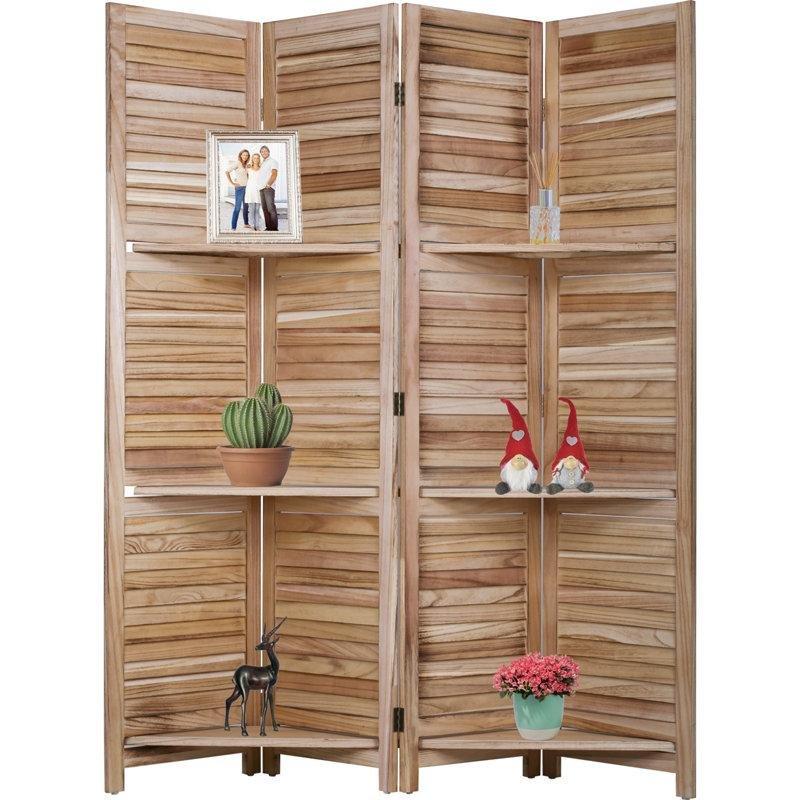 Doğal MDF Katlanır 4 Panelli Paravan - 176x176 cm - 321010 Doğal MDF Katlanır 4 Panelli Paravan - 176x176 cm - 321010