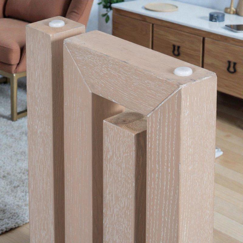 Doğal Meşe Kaplama Özgün Yan Tasarımlı Dresuar - 125-153 cm - 331669