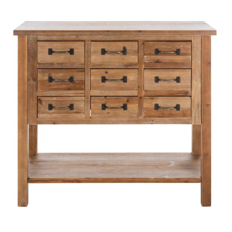 Doğal Meşe MDF 9 Çekmeceli Dikey Şifonyer - 92x82x40 cm - 295429
