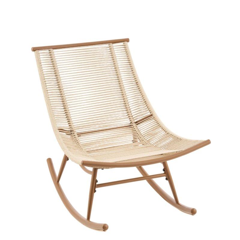 Doğal PE Rattan ve Akasya Ahşap Sallanan Bahçe Takımı - 269501