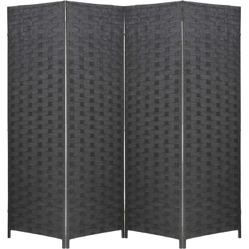 Doğal Rattan Bambu Katlanır Portatif Paravan - 183x270x8 cm - 321540