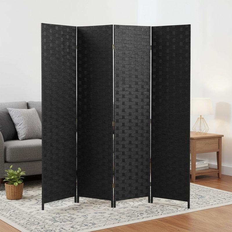 Doğal Rattan Bambu Katlanır Portatif Paravan - 183x270x8 cm - 321540