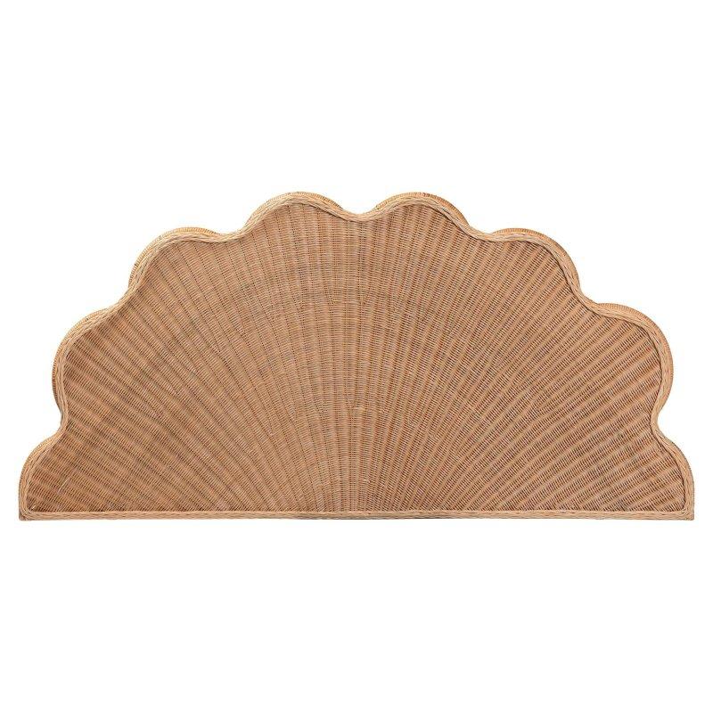 Doğal Rattan El Yapımı Taraklı Güneş Işını Örgülü Yatak Başlığı - 335228