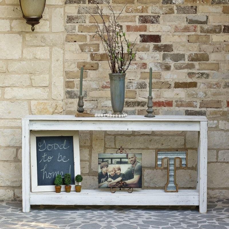 El Yapımı Geri Dönüştürülmüş Masif Ahşap Rustik Dresuar - 153x26x77 cm - 332679