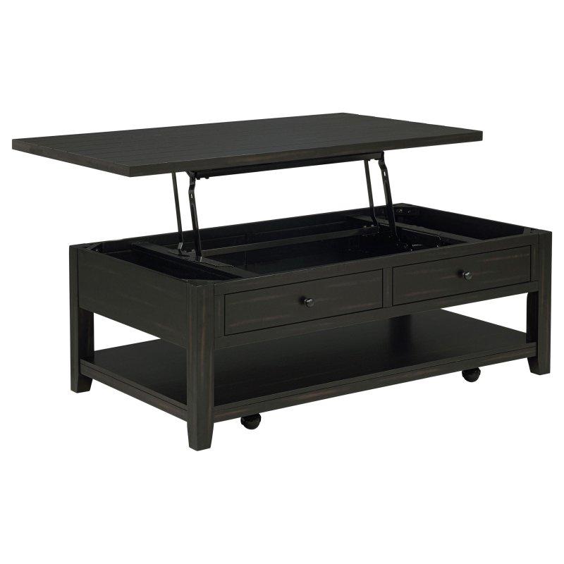 Eskitme Beyaz Çam Ağacı Asansörlü Tekerlekli Akıllı Sehpa - 122x72x47 cm - 254765