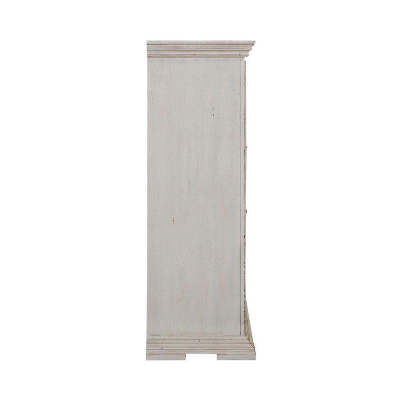 Eskitme Beyaz Kauçuk Ağacı 10 Çekmeceli Şifonyer - 138x46x133 cm - 308857