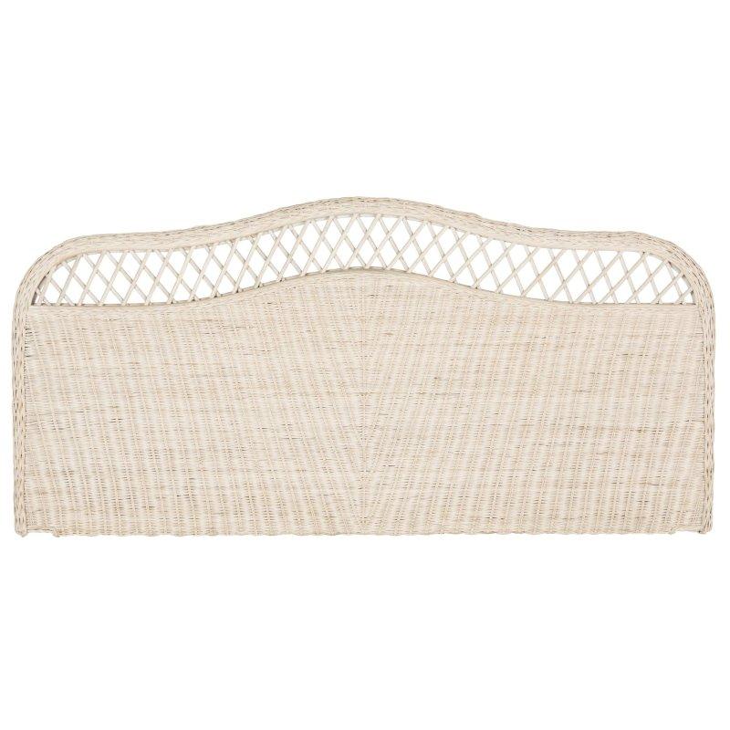 Eskitme Beyaz Rattan Dokuma Duvara Monte Yatak Başlığı - 202 cm - 335007