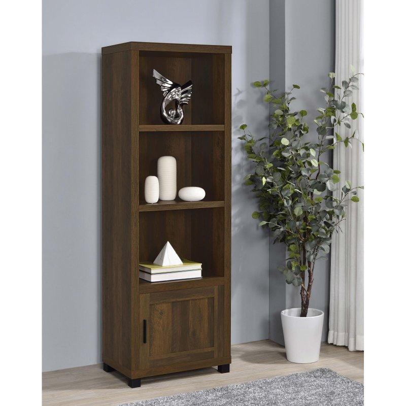 Eskitme Çam Kapaklı ve 3 Raflı Metal Kitaplık - 60x40x180 cm - 317334