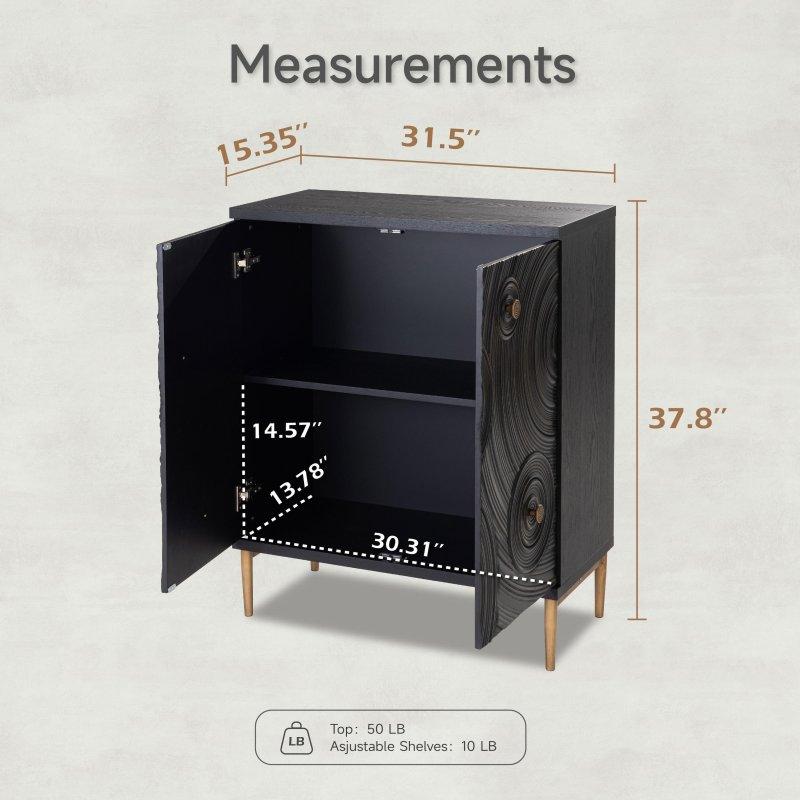 Eskitme Halka Motifli Metal Ayaklı 2 Kapaklı Bohem Konsol - 325279