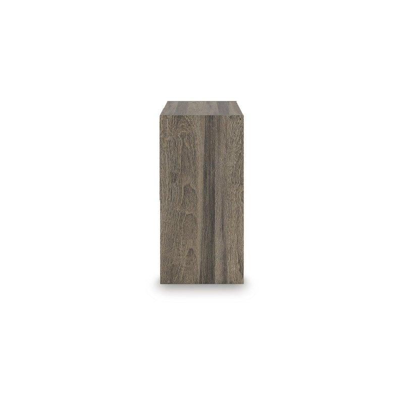 Eskitme Kahverengi Meşe Dokulu MDF Küp Tasarımlı Kitaplık - 316519