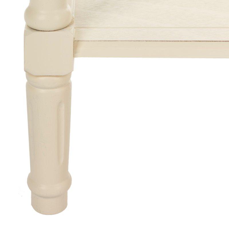 Eskitme Krem Masif Çam 2 Çekmeceli Alt Raflı Dresuar - 91 cm - 332499