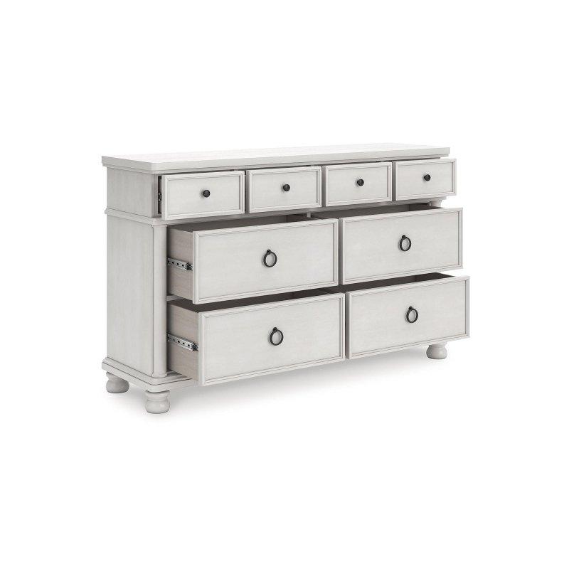 Eskitme Masif Ahşap ve MDF 8 Çekmeceli Metal Kulplu Şifonyer - 303685