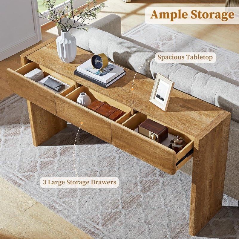 Eskitme MDF 3 Çekmeceli Kır Evi Tarzı Dresuar - 162 cm - 332776