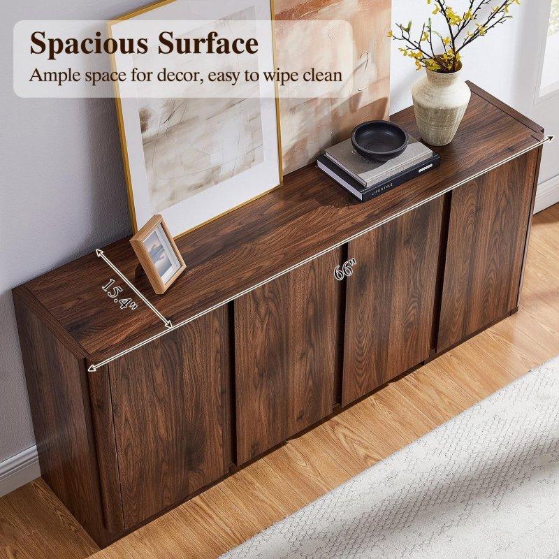 Eskitme MDF 4 Kapaklı Gizli Kulplu Şifonyer - 168 cm - 300579