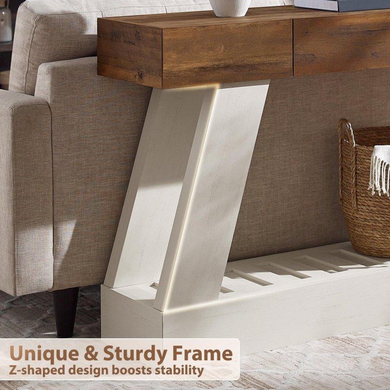 Eskitme MDF Çekmeceli ve Izgara Raflı A-Ayaklı Dresuar - 153 cm - 331345