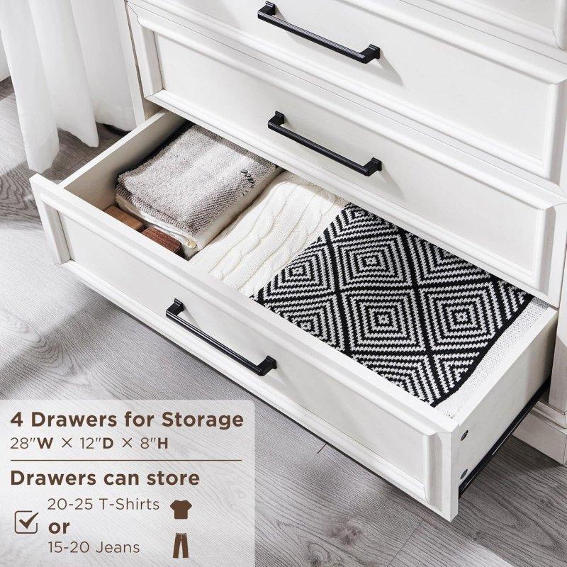 Eskitme MDF Kır Evi Tarzı 6 Çekmeceli Şifonyer - 81x41x113 cm - 297840