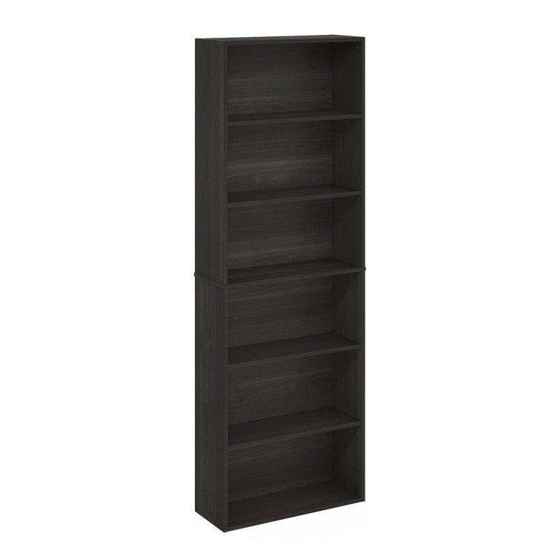 Espresso Ahşap 6 Raflı Yüksek Kitaplık - 181 cm - 314117