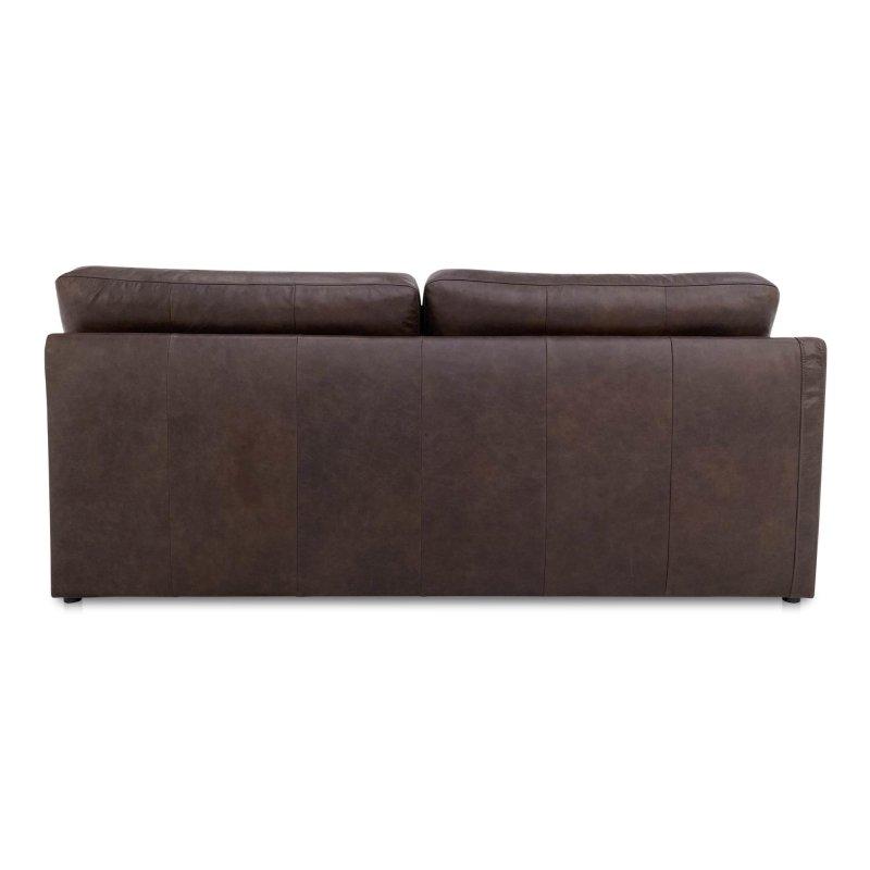 Espresso Kahverengi Deri Kapitoneli 2 Kişilik Bohem Koltuk - 198 cm - 290346