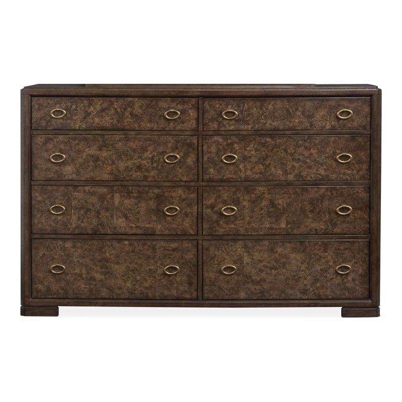 Espresso Rengi Masif Ahşap 8 Çekmeceli Şifonyer - 168 cm - 306292