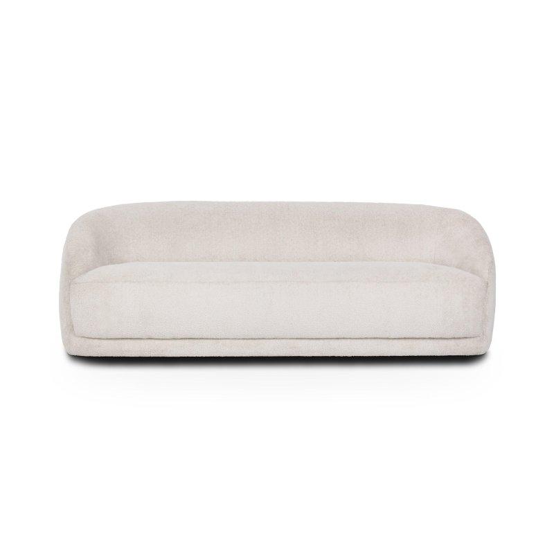 Fildişi Polyester Kumaş El Yapımı 3 Kişilik Bohem Koltuk - 230x96 cm - 288851