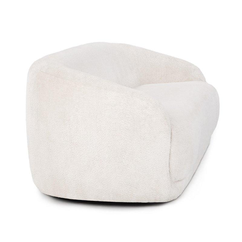 Fildişi Polyester Kumaş El Yapımı 3 Kişilik Bohem Koltuk - 230x96 cm - 288851
