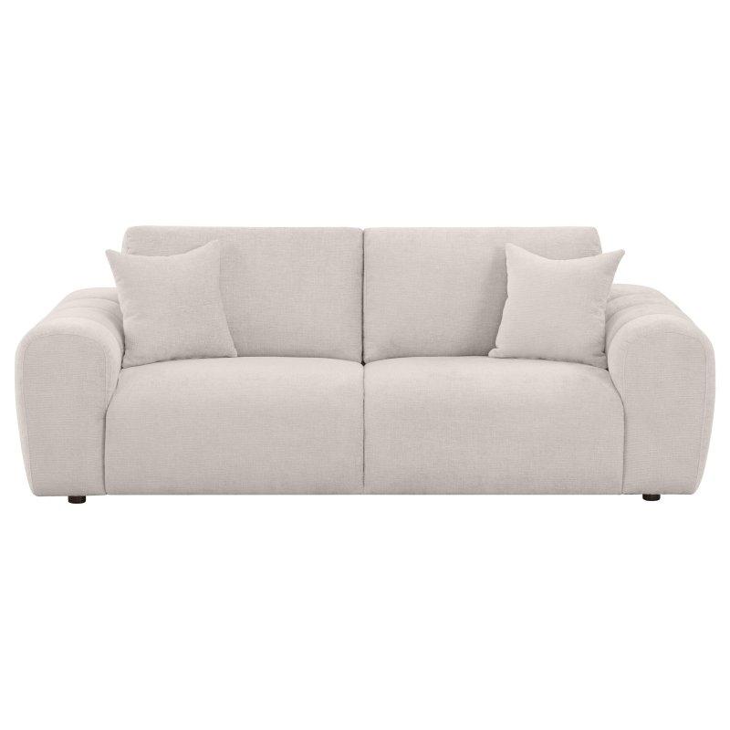 Fildişi Şönil Kumaş Geniş Kollu Yastıklı Bohem Koltuk - 230 cm - 277133