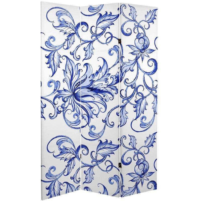 Filigree Ahşap Kanvas Çift Taraflı Katlanır Paravan - 181x121 cm - 321345