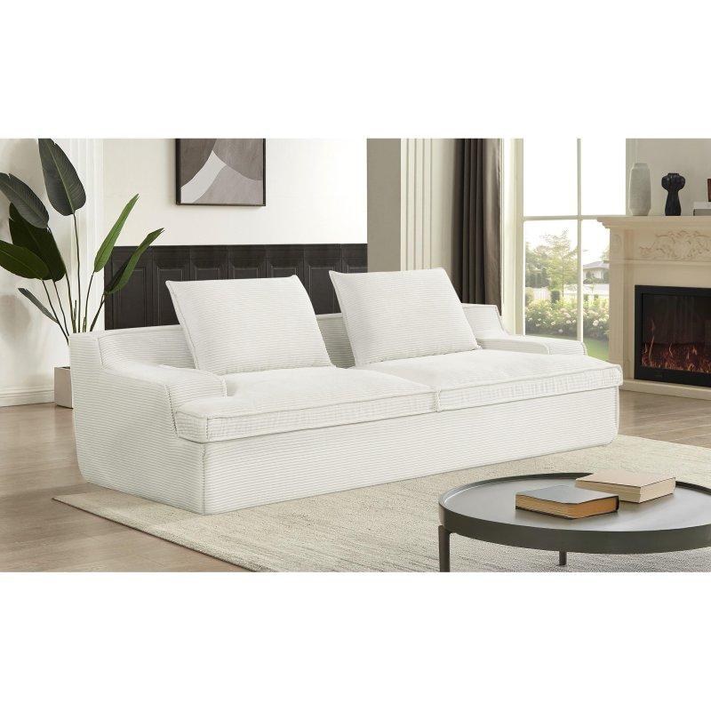 Fitilli Kadife Kumaş Ergonomik 4 Kişilik Bohem Koltuk - 229 cm - 284914