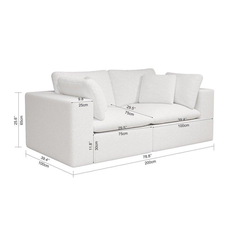 Fitilli Kadife Modüler 2 Kişilik Bohem Koltuk - 201 cm - 293478