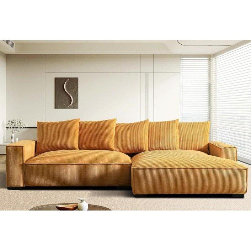 Fitilli Kadife Modüler Köşe Koltuk - 272 cm - 254929