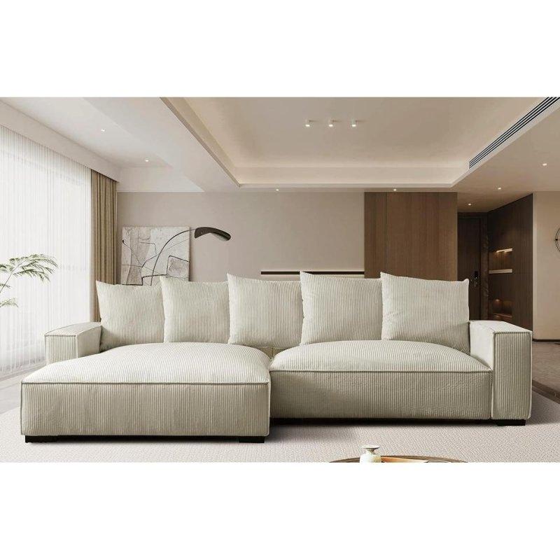 Fitilli Kadife Modüler Köşe Koltuk - 272 cm - 254929