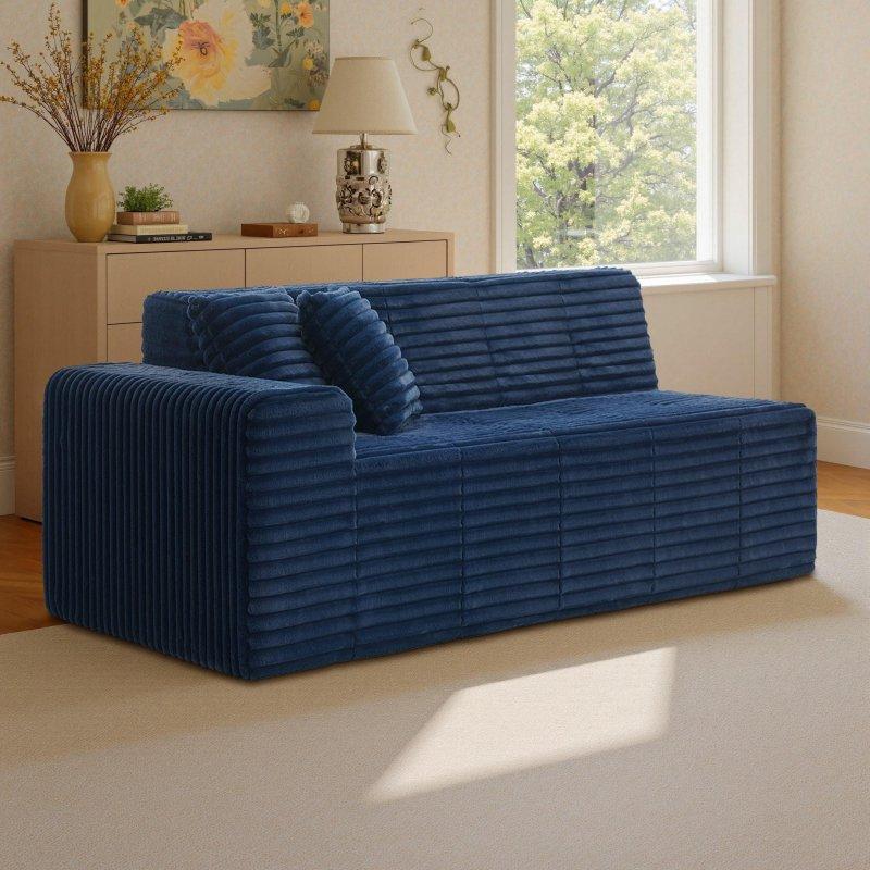 Fitilli Kadife Modüler Kurulum Gerektirmeyen Bohem Koltuk - 208 cm - 282516
