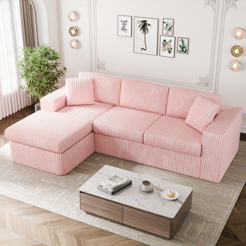 Fitilli Kadife Modüler Montajsız Bohem Koltuk - 265 cm - 287881