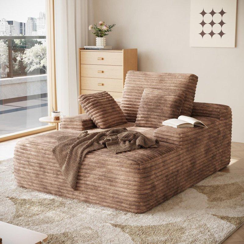 Fitilli Kadife Yataklı Geniş Bohem Koltuk - 125x171 cm - 280632 Fitilli Kadife Yataklı Geniş Bohem Koltuk - 125x171 cm - 280632