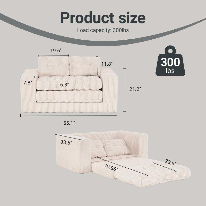 Fitilli Kadife Yataklı İskeletsiz Tasarım Bohem Kanepe - 140 cm - 282501