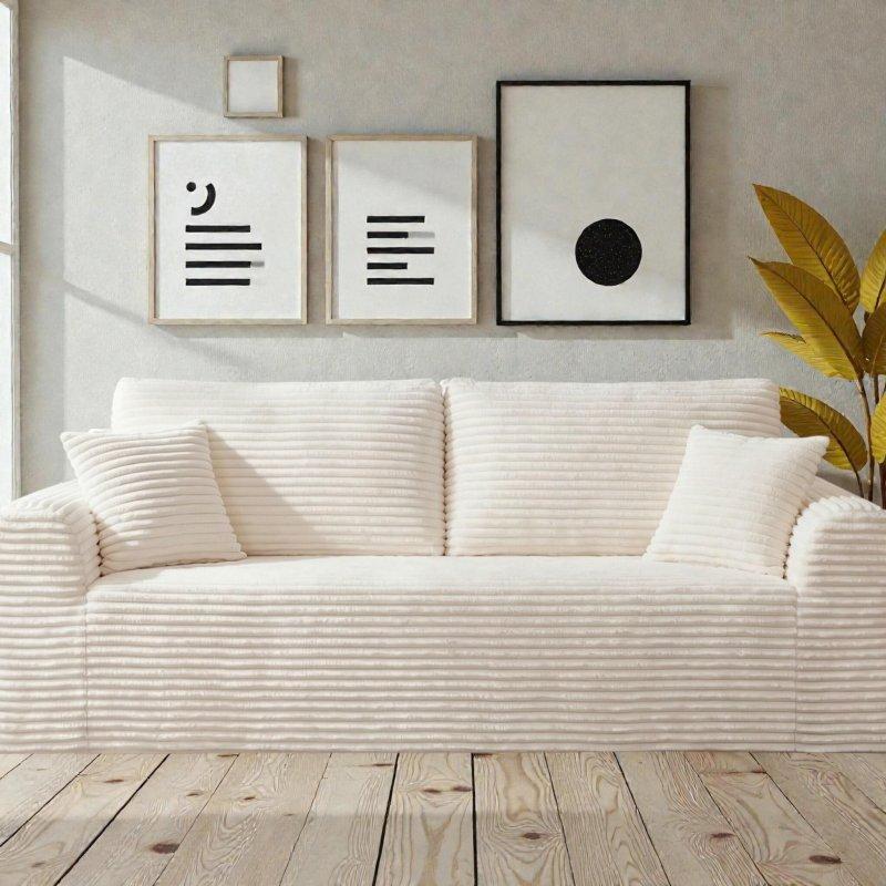 Fitilli Kumaş İskeletsiz Derin Oturumlu 3 Kişilik Bohem Koltuk - 220 cm - 285554