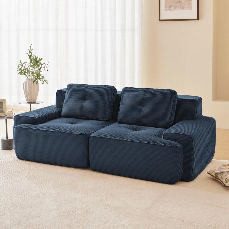 Fitilli Kumaş Modüler Kurulum Gerektirmeyen İki Kişilik Bohem Koltuk - 284676
