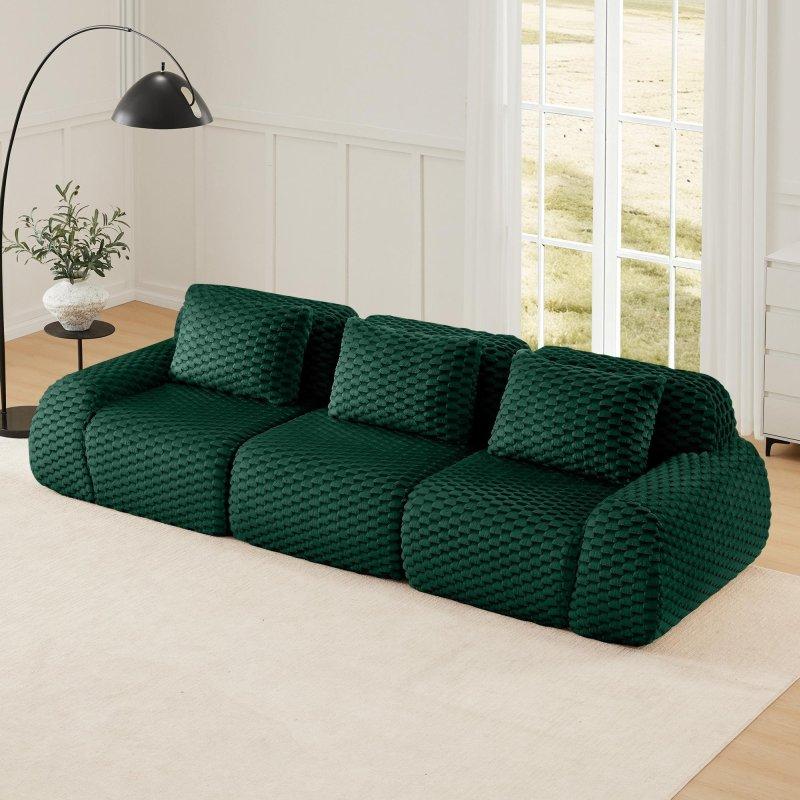 Flanel Kumaş Modüler Derin Oturumlu Bohem Koltuk - 290 cm - 288257