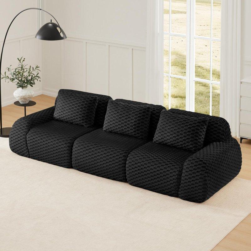 Flanel Kumaş Modüler Derin Oturumlu Bohem Koltuk - 290 cm - 288257
