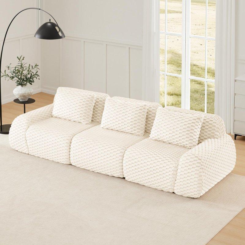 Flanel Kumaş Modüler Derin Oturumlu Bohem Koltuk - 290 cm - 288257 Flanel Kumaş Modüler Derin Oturumlu Bohem Koltuk - 290 cm - 288257