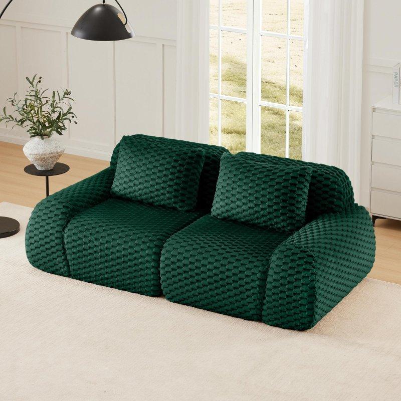 Flanel Kumaş Modüler Derin Oturumlu İskeletsiz Tasarım Bohem Koltuk - 284928