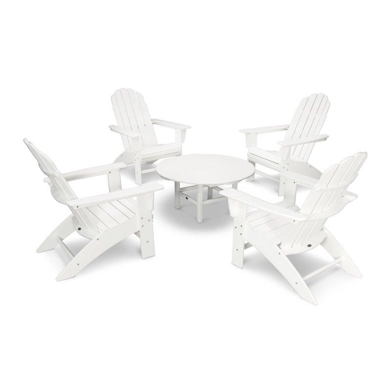 Geri Dönüştürülmüş Plastik 5 Parça 4 Kişilik Adirondack Bahçe Takımı - 273915