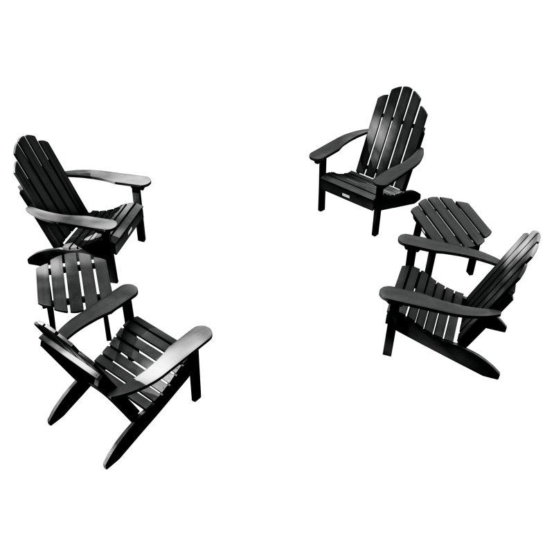 Geri Dönüştürülmüş Plastik 6 Parça Adirondack Bahçe Takımı - 468x85x97 cm - 274433