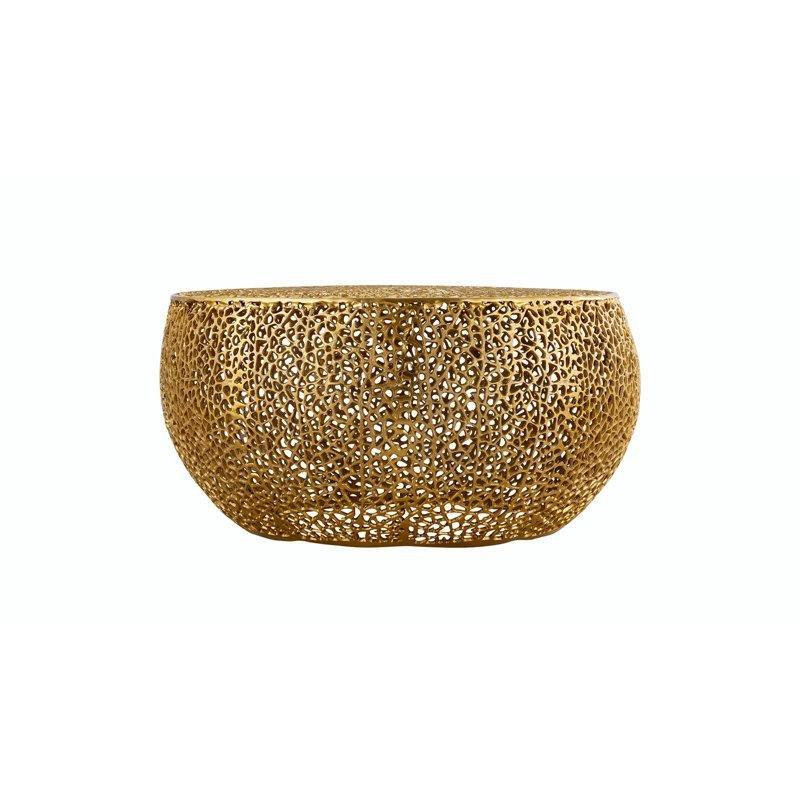 Gold Alüminyum Tambur Yuvarlak Orta Sehpa - 82x41 cm - 245193