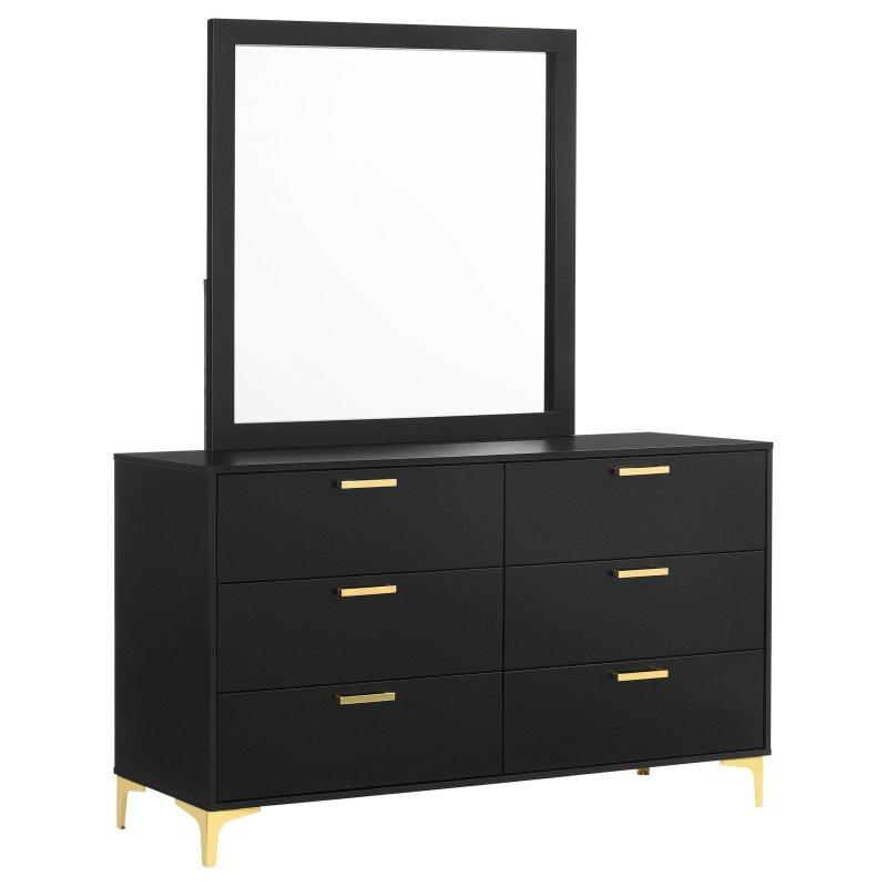 Gold Detaylı Metal Ayaklı 6 Çekmeceli MDF Şifonyer - 302517