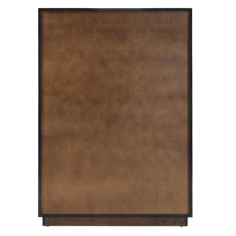 Gold Kulplu Kahverengi Meşe 5 Çekmeceli Dikey Şifonyer - 92x130x51 cm - 310488