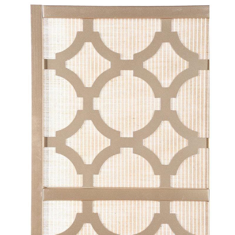 Gold Masif Ahşap Katlanır 4 Panelli Paravan - 179x176 cm - 321616