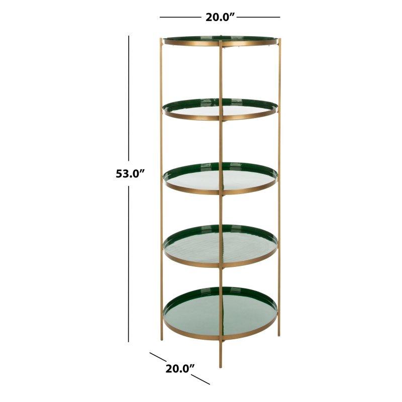 Gold Metal 5 Raflı Yuvarlak Kitaplık - 135 cm - 317249