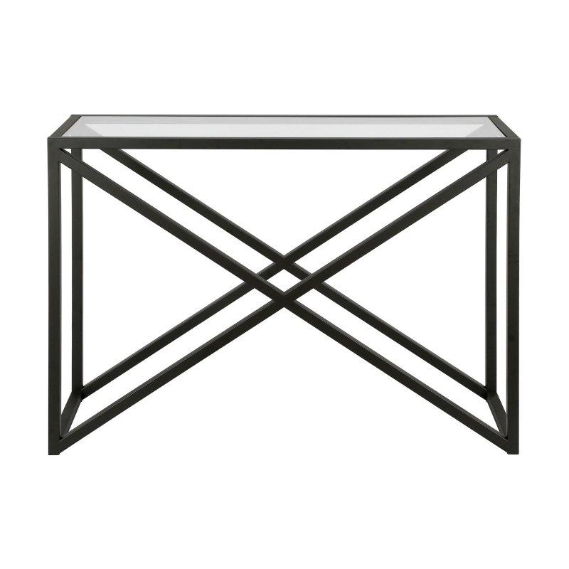 Gold Metal X-Ayaklı Temperli Cam Tablalı Dresuar - 107x36 cm - 331018
